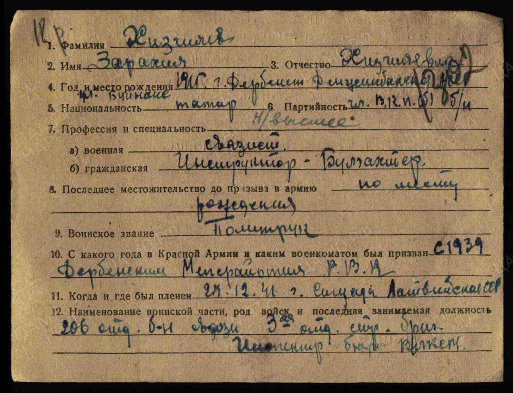 Зарахья Хизгияев: подлинная дружба народов на фронтах ВОВ