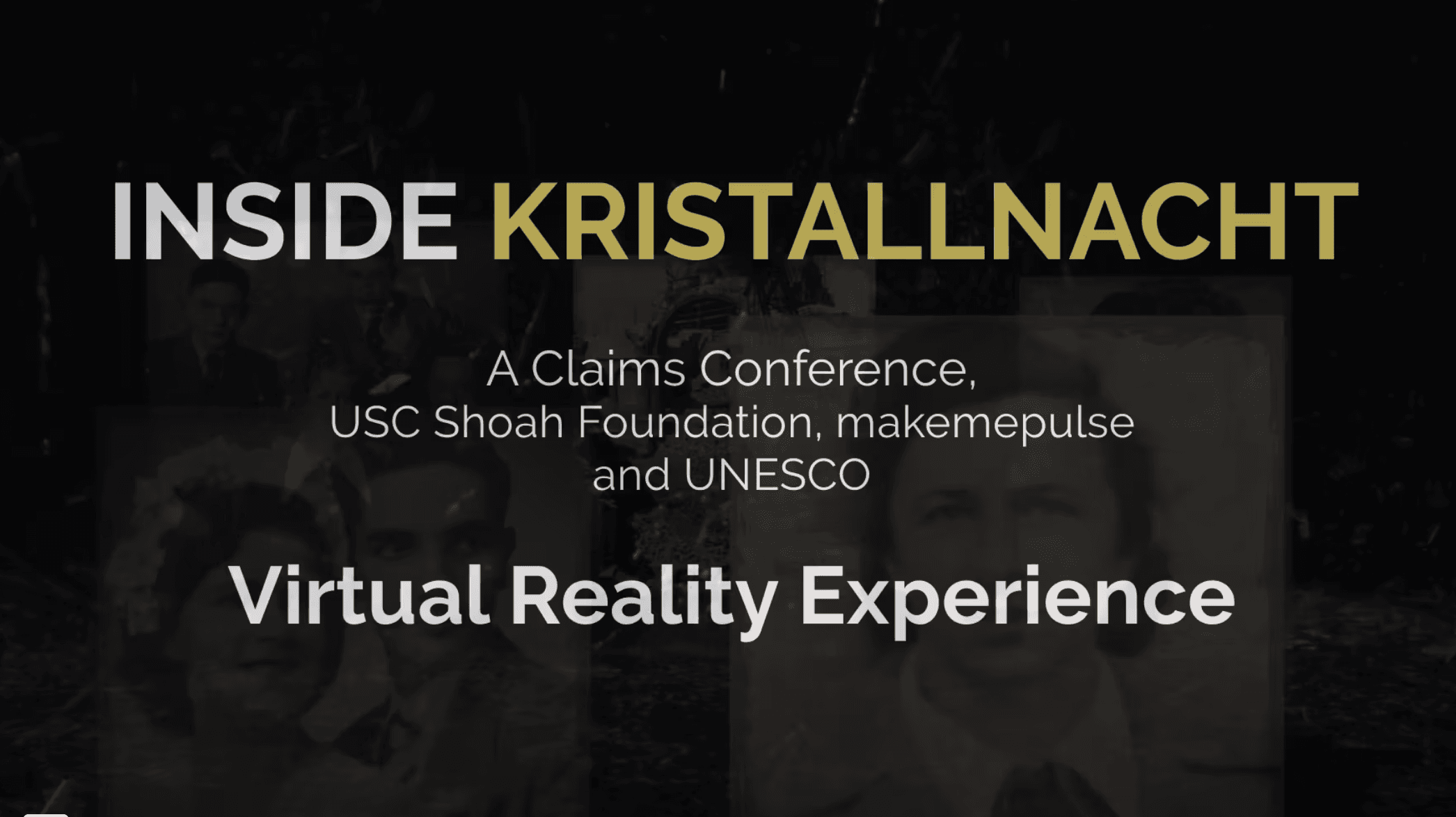 Claims Conference запускает образовательный VR-проект «В Хрустальную ночь»